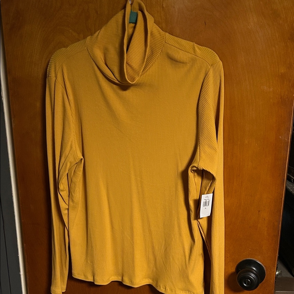 Old Navy Mustard Turtleneck Top